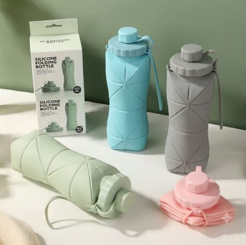 Silicone Foldable Water Bottle- 600 ML - Image 2