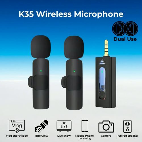 K35 Dual Wireless Microphone - Image 2
